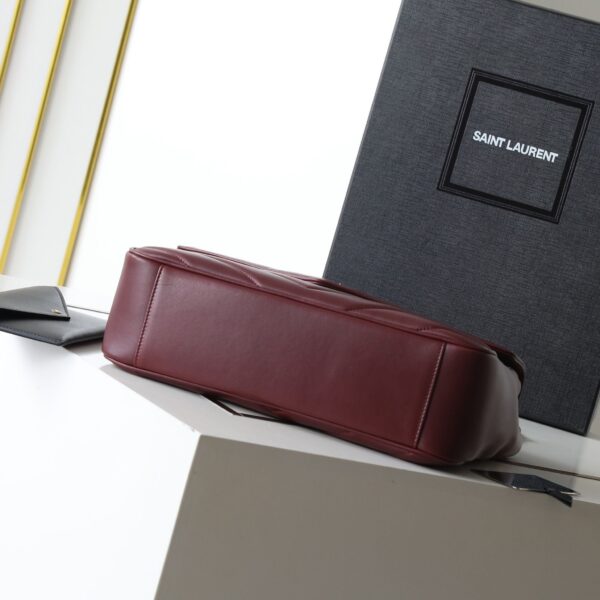 Saint Laurent Loulou Large Bag Burgundy Lambskin - Original Quality - Image 5