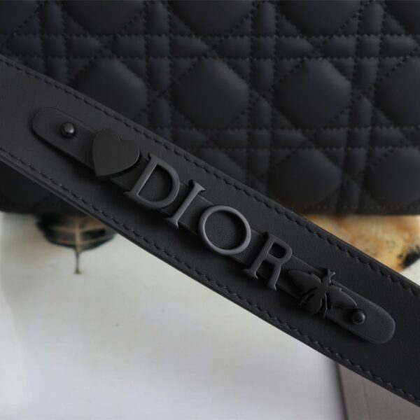 Small Lady Dior Bag Black Ultramatte Cannage Calfskin - Original Quality - Image 9